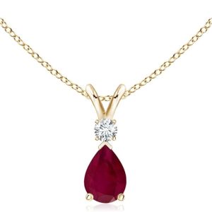 Angara Natural Ruby Teardrop Pendant
